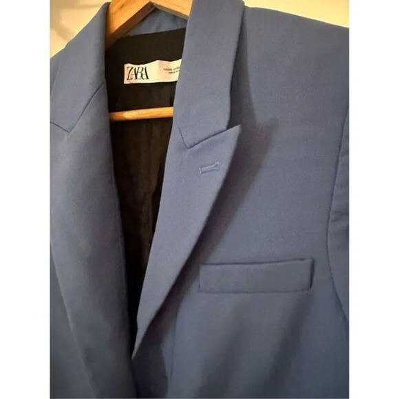Zara Blue Blazer Women Size Extra Small - Picture 4 of 5